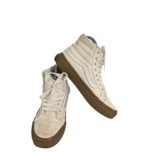 Vans Off The Wall unisex size Women 5 youth 3.5 White skate Hi-Top Sneakers shoe